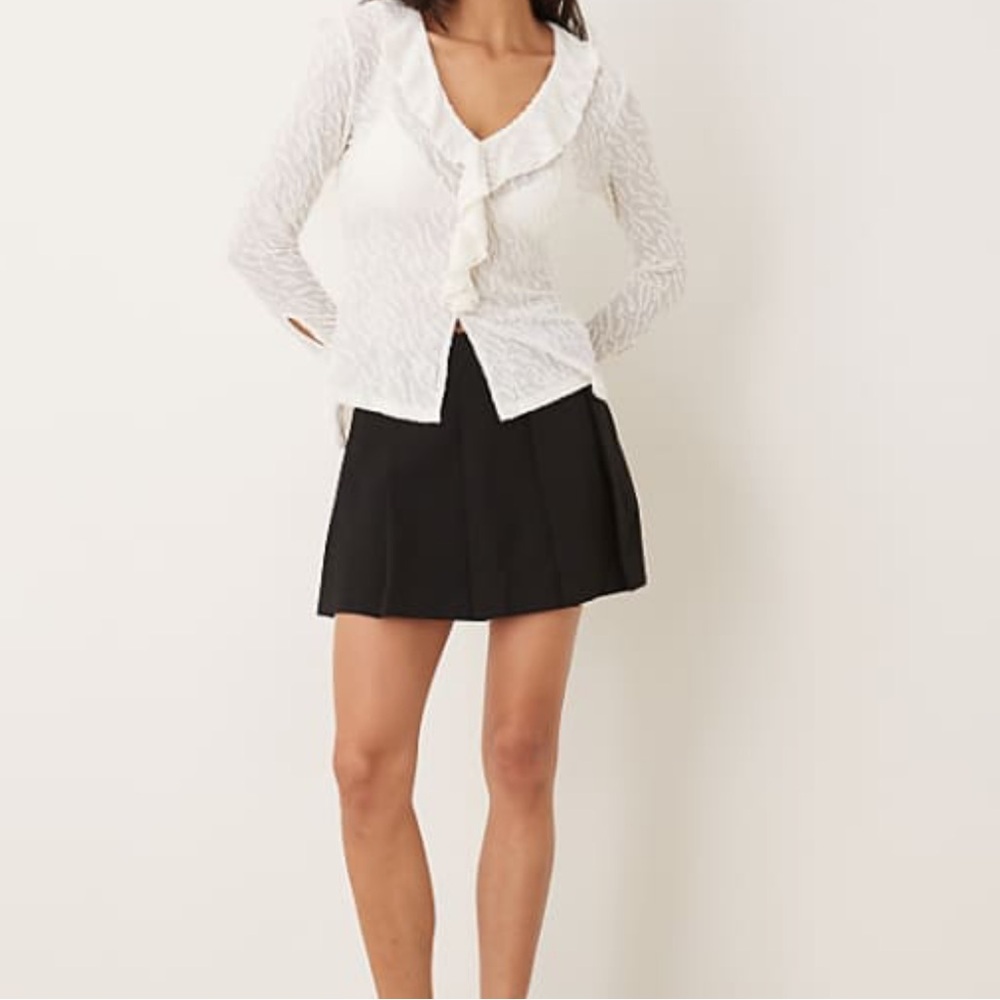 ASOS Tailored Pleated Mini Skirt in Black